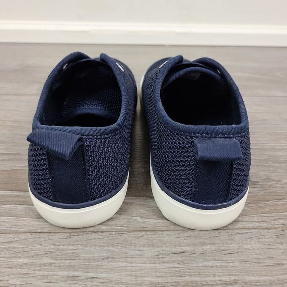 Joe Fresh Boy's Navy Blue Laceless Canvas Sneakers Size 1 Youth - Picture 9 of 14